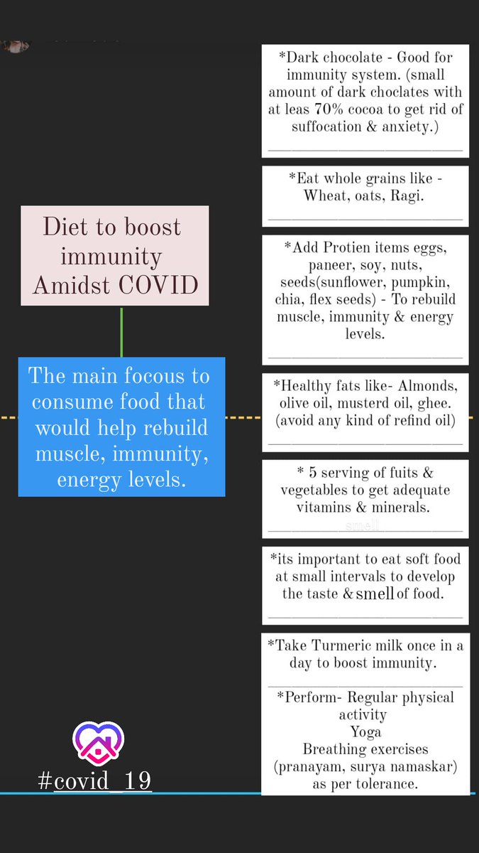 RobinRobic12's tweet photo. Diet to boost immunity amidsr COVID &amp; Also
Good for everyone to follow on daily basis.  #FightAgainstCOVID19 #StaySafe #diet #WeShallOvercome #BoostImmuneSystem #IndiaFightsCOVID19 https://t.co/Fvt62KoKig