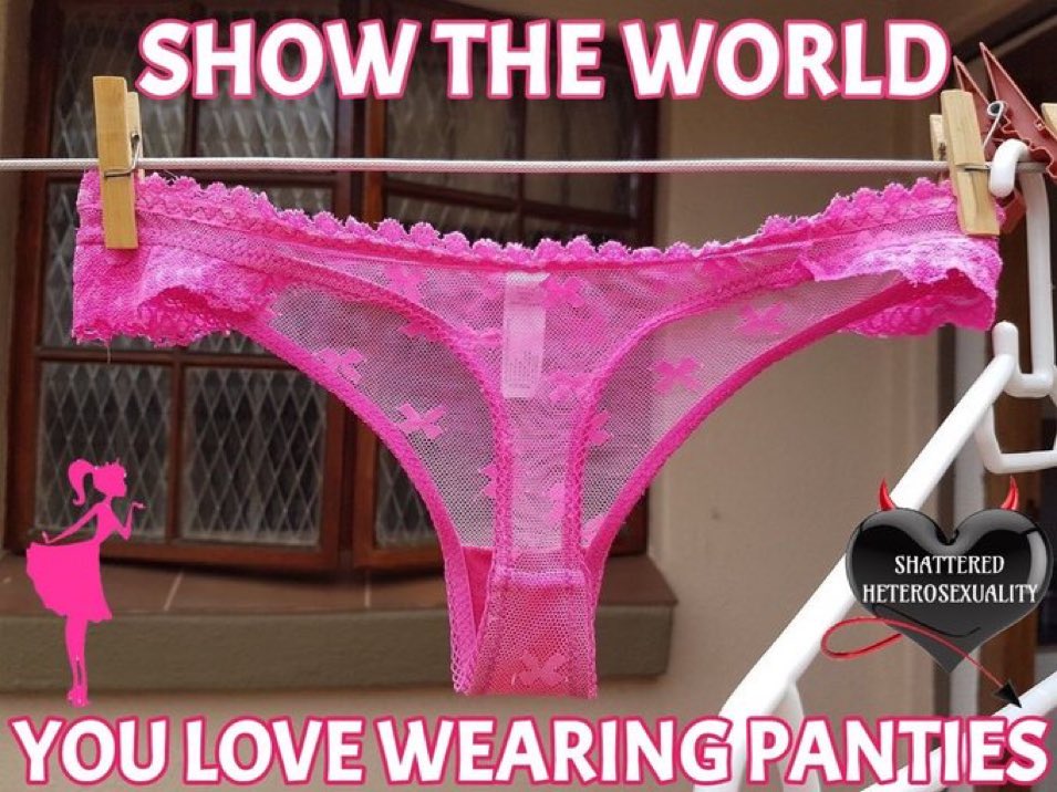 I want you’ll to retweet this if you love wearing panties.