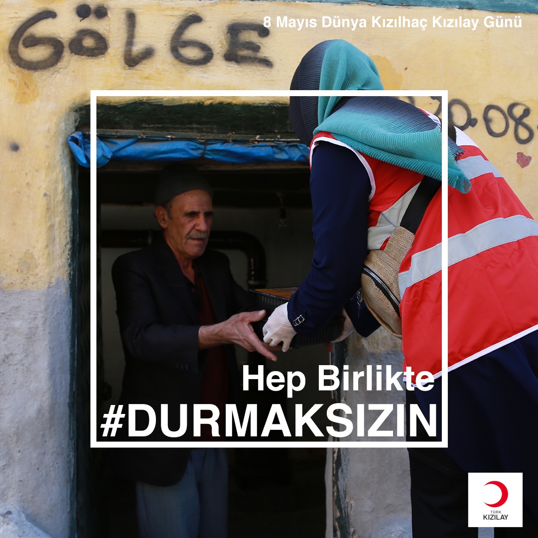 Hep birlikte #Durmaksızın!

Zor günlerde kapınızı çalmak için varız.

8 Mayıs Dünya Kızılhaç Kızılay Günü kutlu olsun. #RedCrescentDay #KızılayGünü