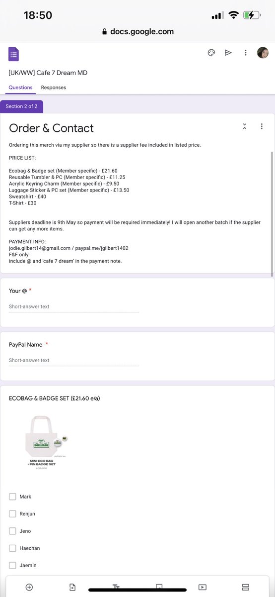 redsunsales's tweet photo. CAFE 7 DREAM Form PREVIEW
#RedSunUpdates 🪐
- Prices listed in form
- Payment required immediately
- Prices include kaddy ems & supplier fee
+ form cont. in next tweet https://t.co/pdaUME2nVt