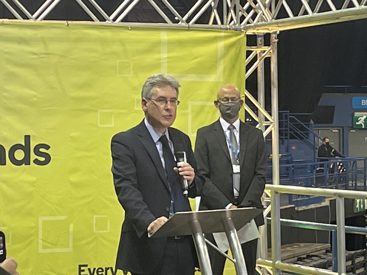 The new PCC Simon Foster giving his acceptance speech