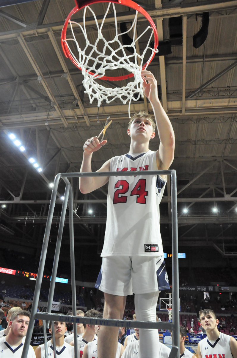PAdkinsSports's tweet photo. My post-game celebration pics as Man wins its first ever state championship in basketball with Saturday's 43-36 victory over Pendleton County in the Class A final in Charleston. #wvprepbb https://t.co/MC6AuqV9h5