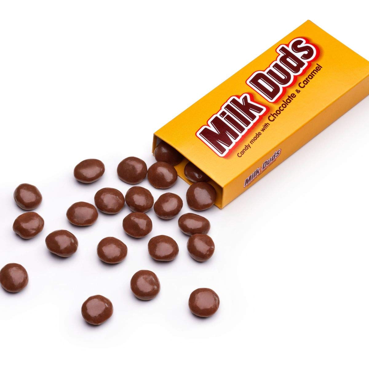 Gusbuckets's tweet photo. someone really made a bunch of tasty little chocolate caramels and thought "i gotta come up with a fun name to get people to wanna eat these. i'd better call them milk duds." https://t.co/TUIsmFfeoN