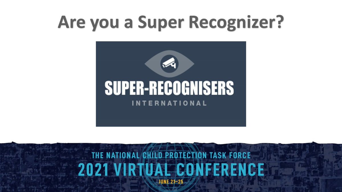 NCPTF8's tweet image. Could your ability to never forget a face save lives? It only takes 5 minutes to find out!

Take the test now at zcu.io/4LqR 

#SuperRecognizer #Osint #LawEnforcement #Investigation
