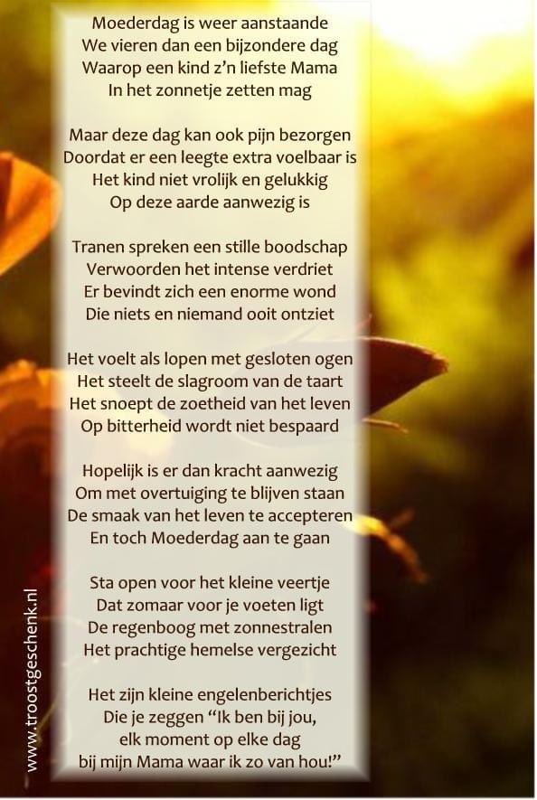 Moederdag, niet voor iedereen een vrolijke dag, voor veel mensen ook een dag die verdrietig is door gemis, rouw of verlies  ❤️ sterkte!