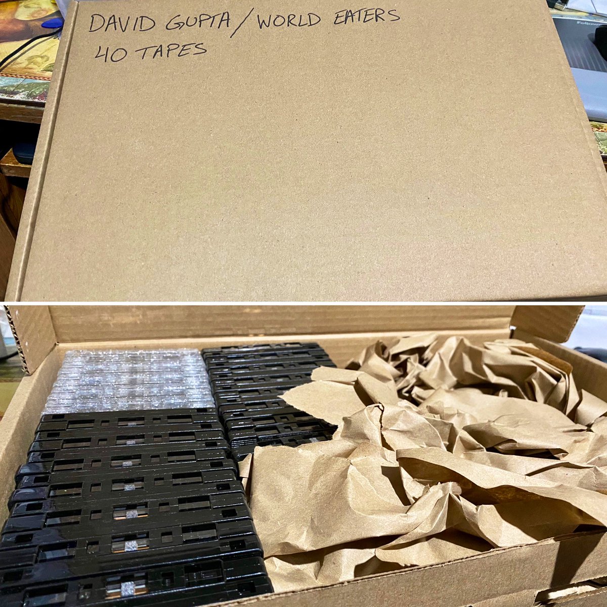 Got the Tapes! Duping with the <a href="/gluegunrecords/">Glue Gun Records</a> gang shall start shortly! Limited Run, 40 Cassettes of <a href="/worldeaters666/">undercaffeinated war metal husband</a> 💖 #Guelph #Ontario #Canada #DeathMetal #WorldEater listening to the WAV’s and oh boy this slays!