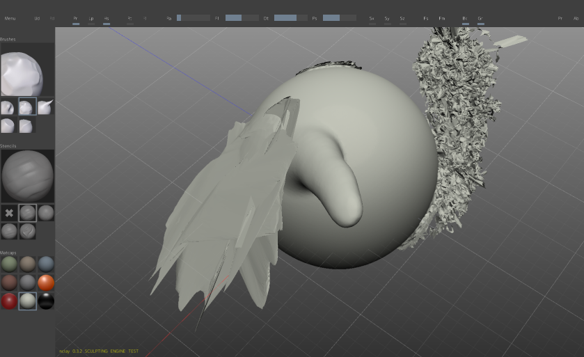 nclaydev's tweet image. The new brushes currently in development are working great! (hint: sarcasm) #gamedev #nclay nclay.dev