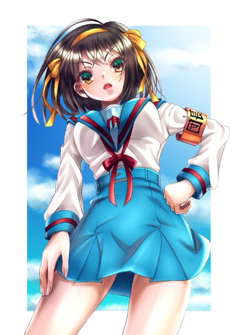「hand on hip kita high school uniform」 illustration images(Latest)