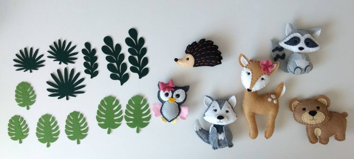 Ten Little Bees on X: Felt animals Safari animals Stuffed animals Felt  décor Jungle animals felt Handmade felt toys Zoo animals    / X