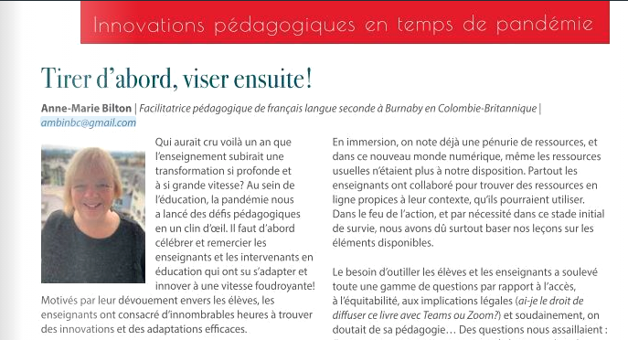MmeTang's tweet photo. Enseignez-vous la lecture et vous posez-vous des questions par rapport à l'enseignement en contexte de la pandémie? Allez lire l'article de Anne-Marie Bilton au Journal de l'immersion de l'espace membre de l'@ACPI_ #immersion https://t.co/RKLDoHD3HU