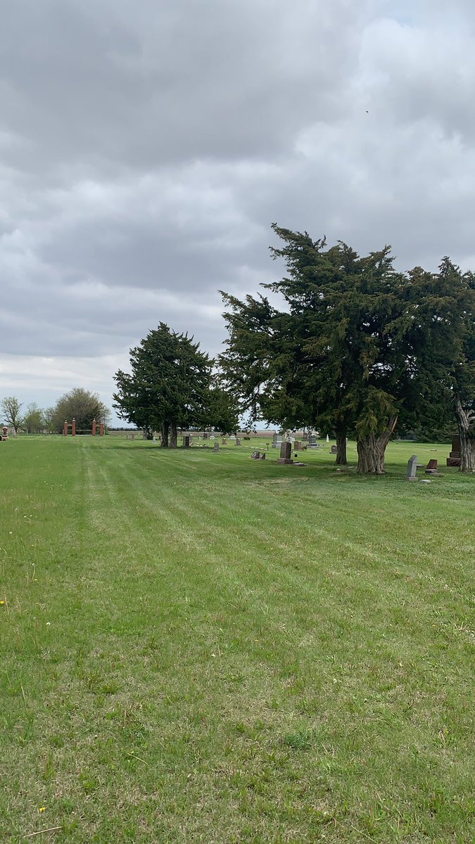 Spent the morning mowing and trimming The Immanuel Lutheran cemetery near Reagan Nebraska.