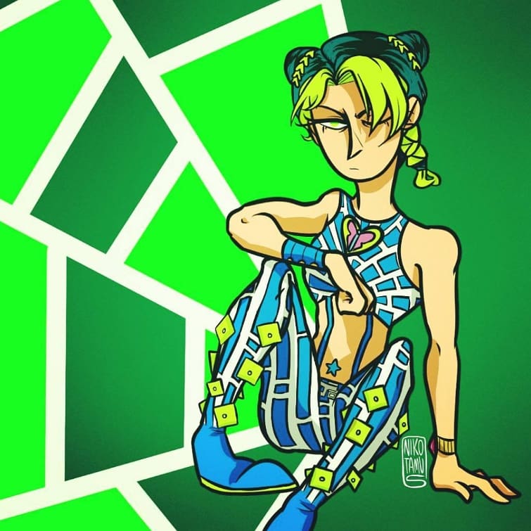 Who else's excited to see part 6  anime? Btw this is another 2021 vs 2017 redraw ✨
.
#JoJosBizarreAdventure #stoneocean #StoneOceanAnime #jolynekujo