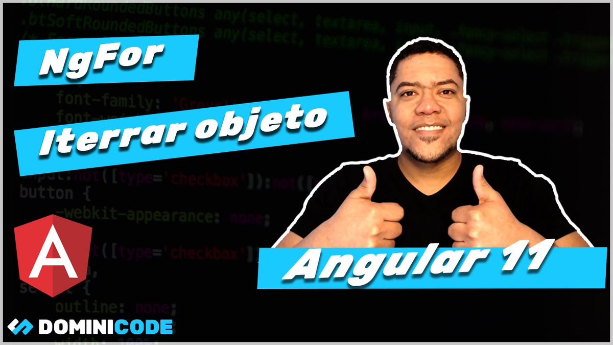 domini_code's tweet image. ¿Quieres aprender a recorrer un objeto ngFor en Angular? 

Entra aquí  👇👇

 youtube.com/watch?v=WndFar…

#Angular  #dominicode #angular11