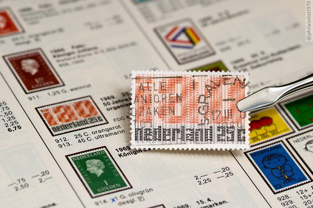 It is a pretty futuristic design in 1969, isn’t it? #orangerot #orangered, the Netherlands, the 50th anniversary of the ILO (IAO: Internationale Arbeids Organisatie) #philately #filatelia #collection #ephemera