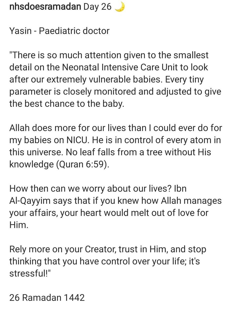 NHSdoesRamadan's tweet photo. Day 26 🌙 Yasin Paediatric Doctor #nhsdoesramadan #Ramadan #LaylatulQadr https://t.co/txKmXx2mwo