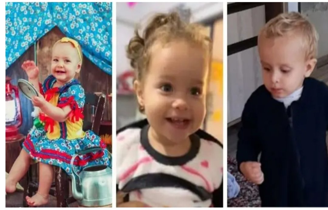 Amanhã é Dia das Mães
Já que o assunto é revolta e choro por TRAFICANTE morto e se esqueceram de inocentes, que o bom Deus possa confortar as famílias de Sarah Luiza Mahle Sehn, Murilo Massing e Anna Bela Fernandes de Barros, todos com menos de 2 anos.
Anjos que retornaram ao céu