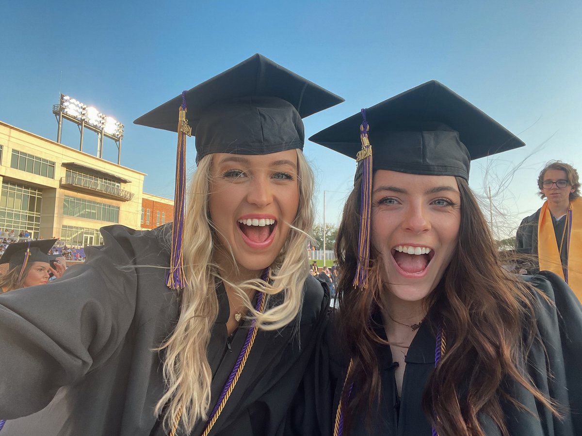 EmmmmmStinson's tweet photo. WE’RE GRADUATING #UMHBgrad https://t.co/frgl9fnJxR