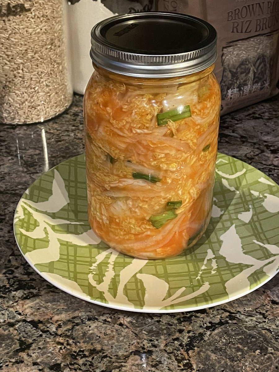 stephbell81's tweet photo. Adventures in #QuarantineCooking: attempting homemade kimchi. It smells pretty kimchi-y so I am hopeful. ๐Wish me luck! #OneCountryAtATime https://t.co/PqmsXNnHSo