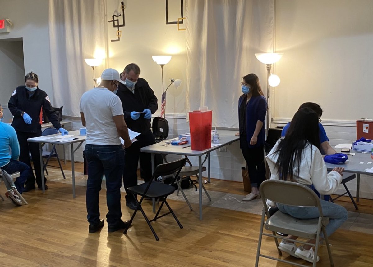 Another successful vaccination day here in East Boston!

3,500+ vaccinated and counting with greater than 80% from BIPOC communities.

We’ve got 9 mobile pop-up clinics in 7 days in the heart of some of Boston’s hardest hit communities.

Onwards!
🙌🏽
<a href="/MasconMedical/">Mascon Medical</a> <a href="/wegotusproject/">We Got Us Project</a>