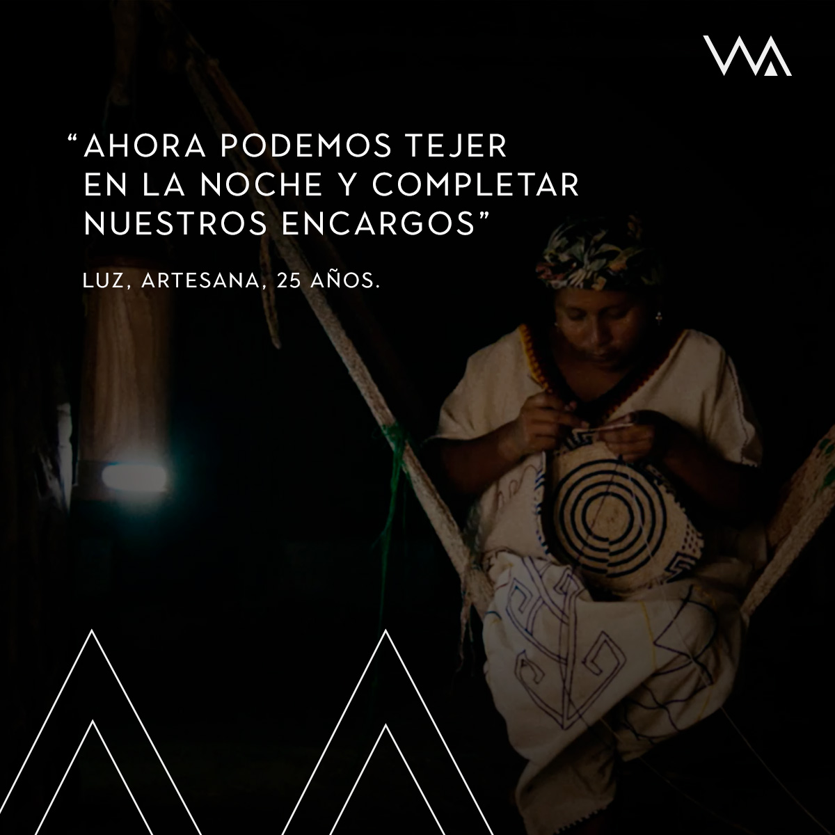 "Nuestras artesanías son muy importantes porque es nuestra entrada de dinero, las vendemos y así podemos comprar comida".​
#WaterLight significa un desarrollo importante en materia económica, social y ambiental para todo el mundo.​
Conoce más en WaterLight.com.co