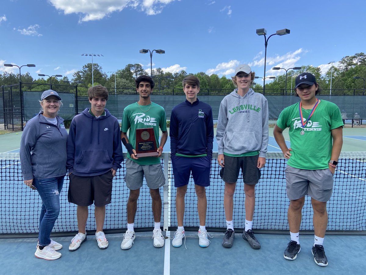 LRHS PRIDE NCHSAA 2020-2021 Regional Champion Men’s Tennis Individual Team  4A ⁦<a href="/LRHSathletics/">Coach Frazier</a>⁩