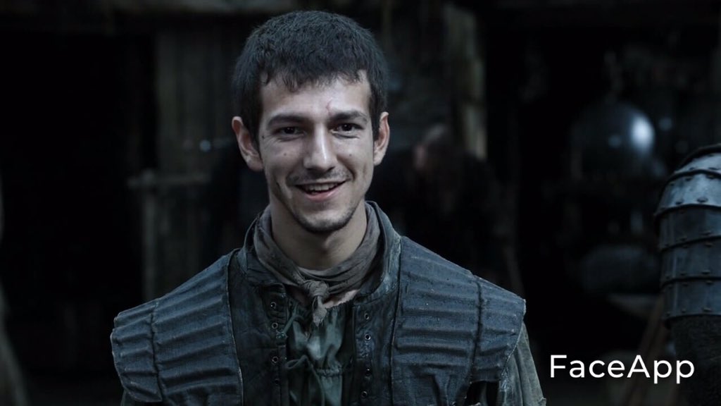 thread of game of thrones characters smiling using faceapp