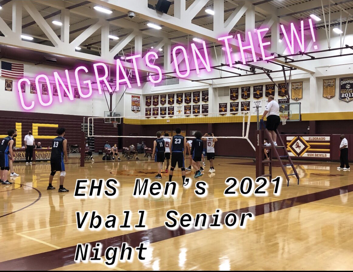 Congrats EHS Men’s Volleyball on the W!🏐🎉<a href="/EHSFearTheFork/">Eldorado Athletics & Activities</a> <a href="/EHS_SparkyPride/">Eldorado Sundevils</a>