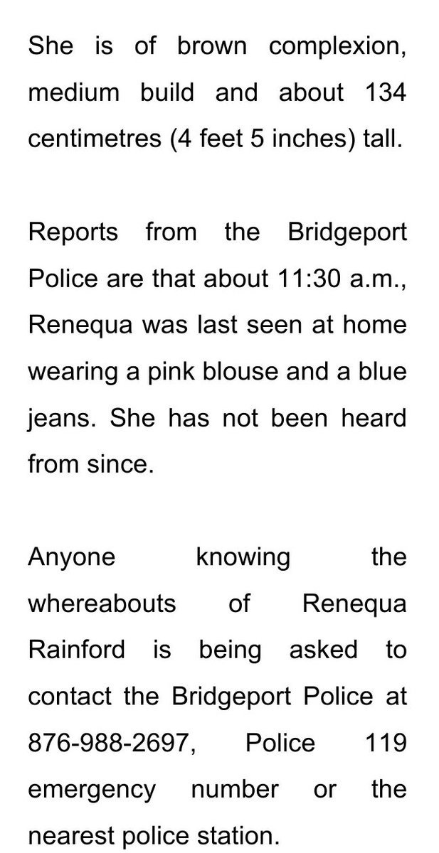 Let's help get young Renequa back home safely.

She's just 12-years-old.