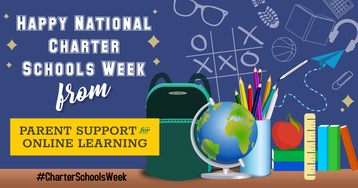 It's National Charter Schools Week -- we celebrate online charter schools, their students, and educators this week. #NationalCharterSchoolsWeek #CharterSchoolWeek #onlinelearning #distancelearning #blendedlearning #charterschools #schoolchoice