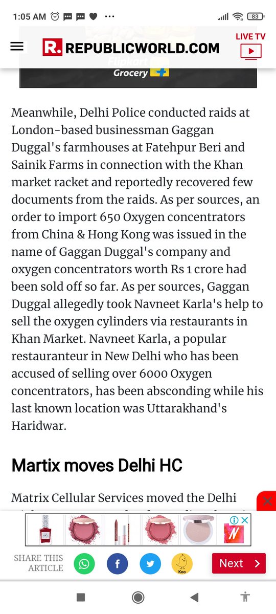 @s_ushavm2013 @ArvindKejriwal @AamAadmiParty @msisodia @SatyendarJain @AapKaGopalRai @SanjayAzadSln Khan chacha ka owner navneet karla hai. Aur navneet karla london k ek businessman gaggan duggal k sath milkar ye concentrator bech rha tha zyda daam me. Ye dono shantidoot h kya ?? 🤔