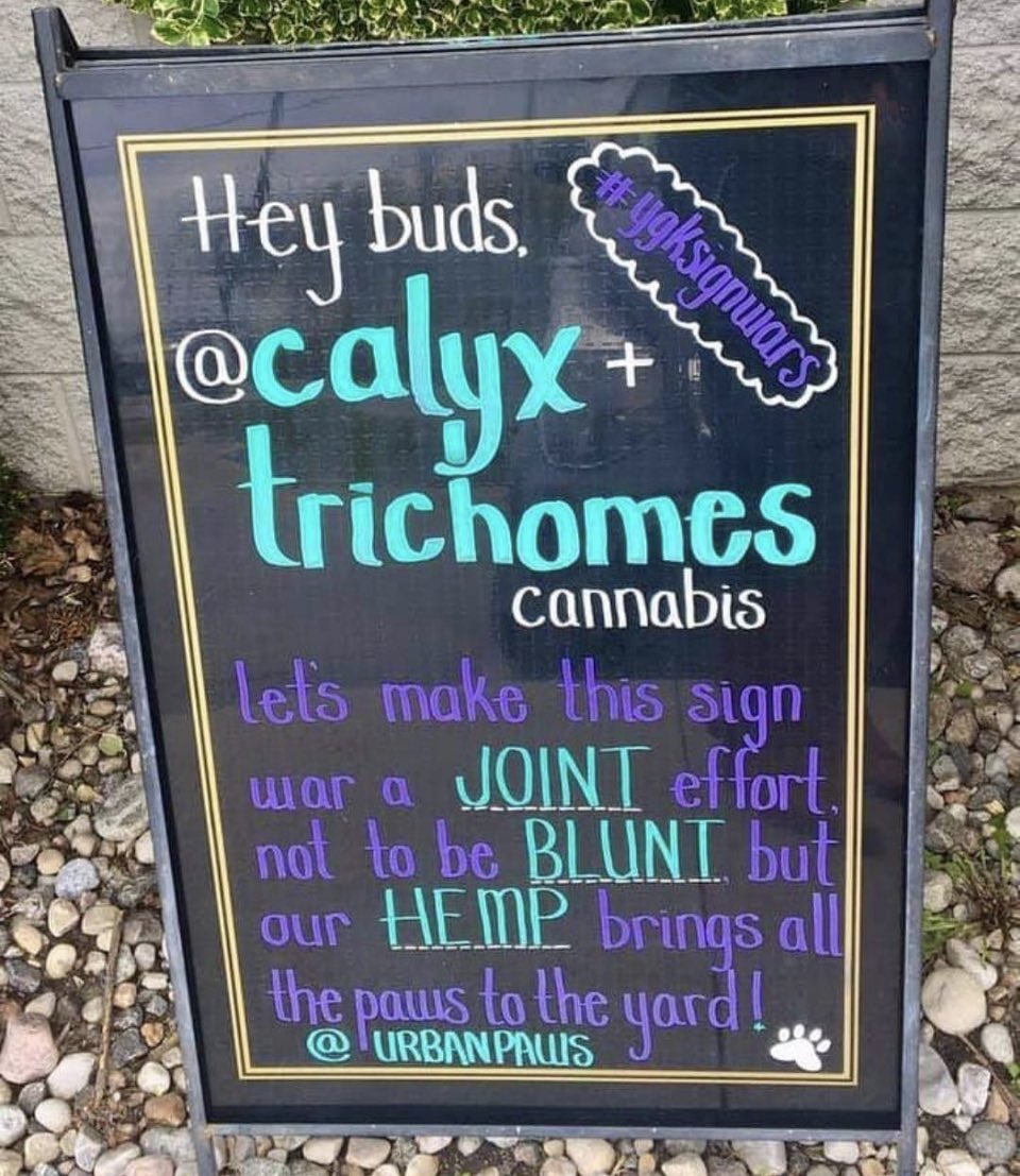 CalyxTrichomes's tweet photo. Uh oh, we’ve been called out @urban_paws ...time to dig deep #ygksignwars #ygk https://t.co/oIrDne5qQw