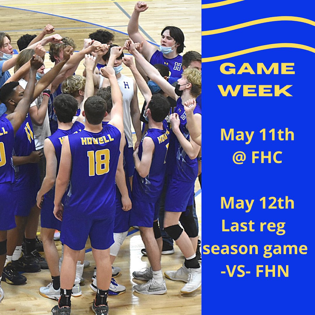 HowellBoysVBall's tweet photo. Come cheer on your Vikings as they close out their Regular 2021 Season!!  Tuesday @ Howell Central and back at home on Wednesday to take on the Knights of FHN!  #GoVikings #VikingPride https://t.co/yYPqWJ9jlF