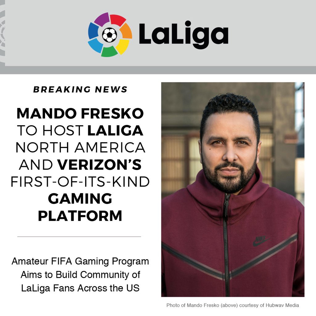 As a superfan of <a href="/LaLigaEN/">LALIGA English</a> and football, I’m beyond excited to be one of the hosts for #LaLiga North America’s All-Star Gaming Challenge featuring @EASPORTSFIFA — presented by <a href="/Verizon/">Verizon</a>. 🎮⚽️