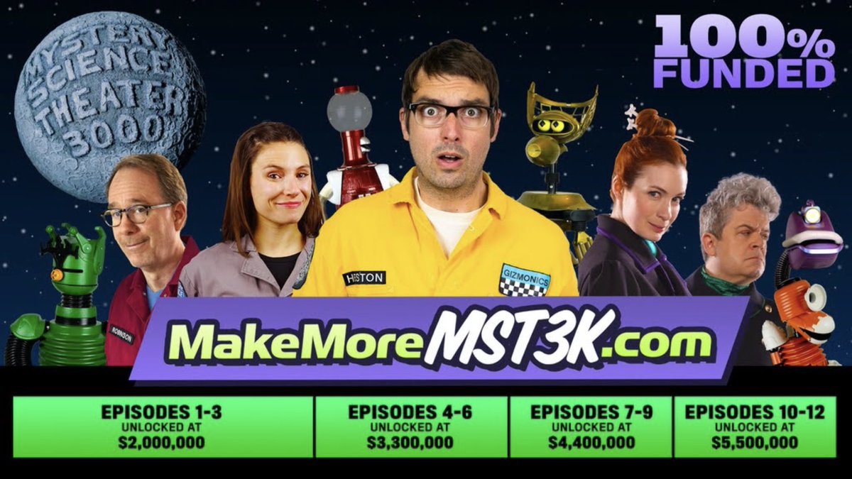 DG_ComedyGold's tweet image. The best news of 2021: WE'VE GOT NEW EPISODES SIGN!
#MST3K #MakeMoreMST3K @MST3K @JoelGHodgson @MaryJoPehl @jonahray @marshemily2 @NateBegle @MarioMagician @danagould @feliciaday @ConorMcgiffin @Hamptonyount @phunkybeck @barvonblaq @rockafire