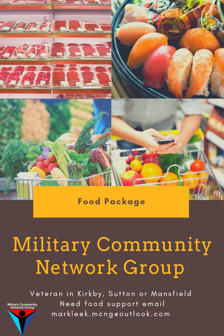 Military_Net's tweet photo. Are you a veteran living in and around Kirkby in Ashfield, Sutton-in-Ashfield or Mansfield need food support.
We will cater to your dietary needs. Budgeted to Β£25 to Β£30 per week.
Please pm here.
#nottinghamshire #ashfields #veterans #veteran https://t.co/wk4liYLmrE