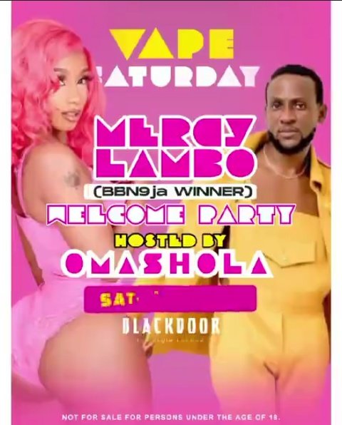 7. Wow!!! The BBN season 4 winner , Mercy Eke, is currently having a nice welcome party hosted by her one time WWE throw down partner, Omashola There is life after BBN, may everythin that happened in the house remain in the 