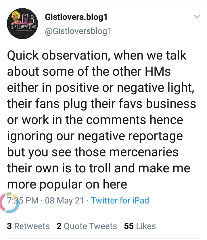 13. It seems GLB loses control whenever Mercenaries reply him He/She's clearly telling everyone he uses BBN for engagements but gets a hard time once he involves MercyAnyways, people have seen through him.