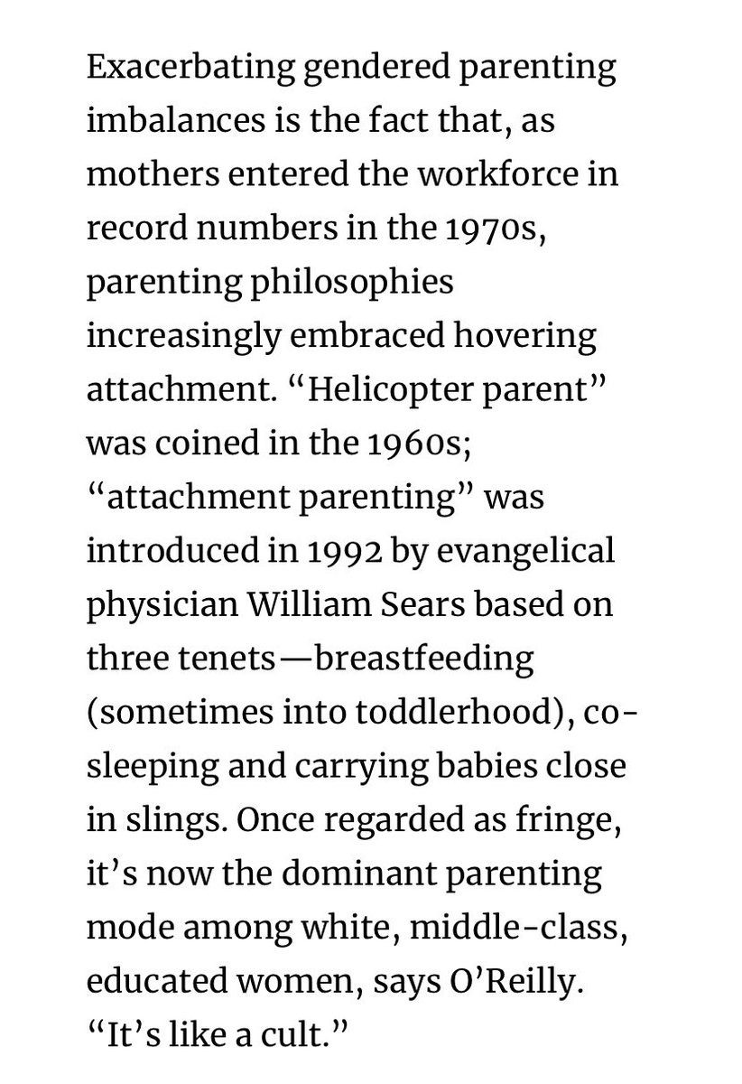 V. important: societal expectations of mothers/motherhood are not static & have changed so that mothers are expected to do more (often with less) -