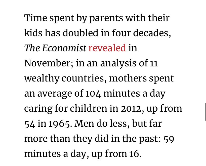 V. important: societal expectations of mothers/motherhood are not static & have changed so that mothers are expected to do more (often with less) -