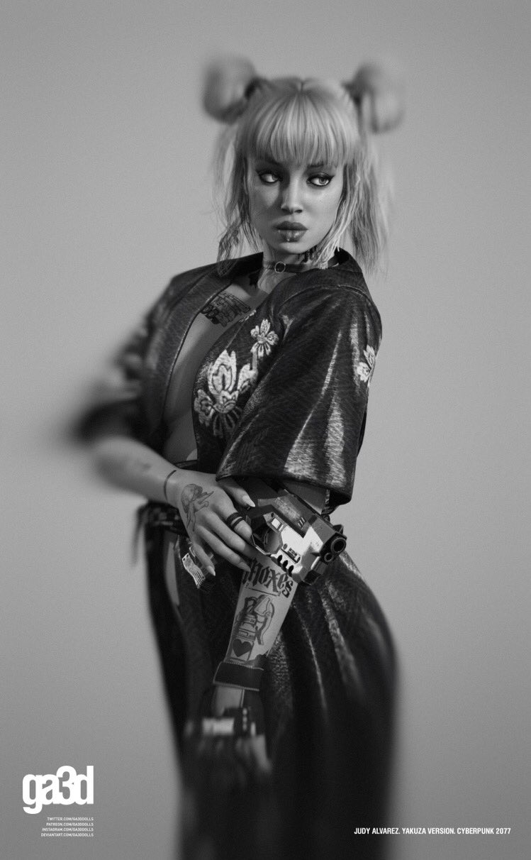 GA3D  NORDART on X: Judy Alvarez. My alternative bw version. A collection  series of posters in other poses and 5K resolution download from my  t.cojl31tcKLnN #JudyAlvarez #Cyberpunk2077 #cyberpunk #ga3ddolls  t.cojE8J0RWQ4g 