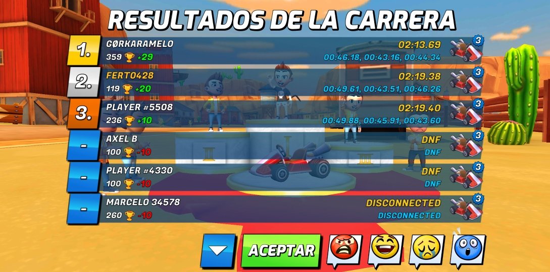 FechuChannel's tweet photo. 2 carreras online y 2 segundos puestos 😯 #boomkarts https://t.co/qyoHxALPn7