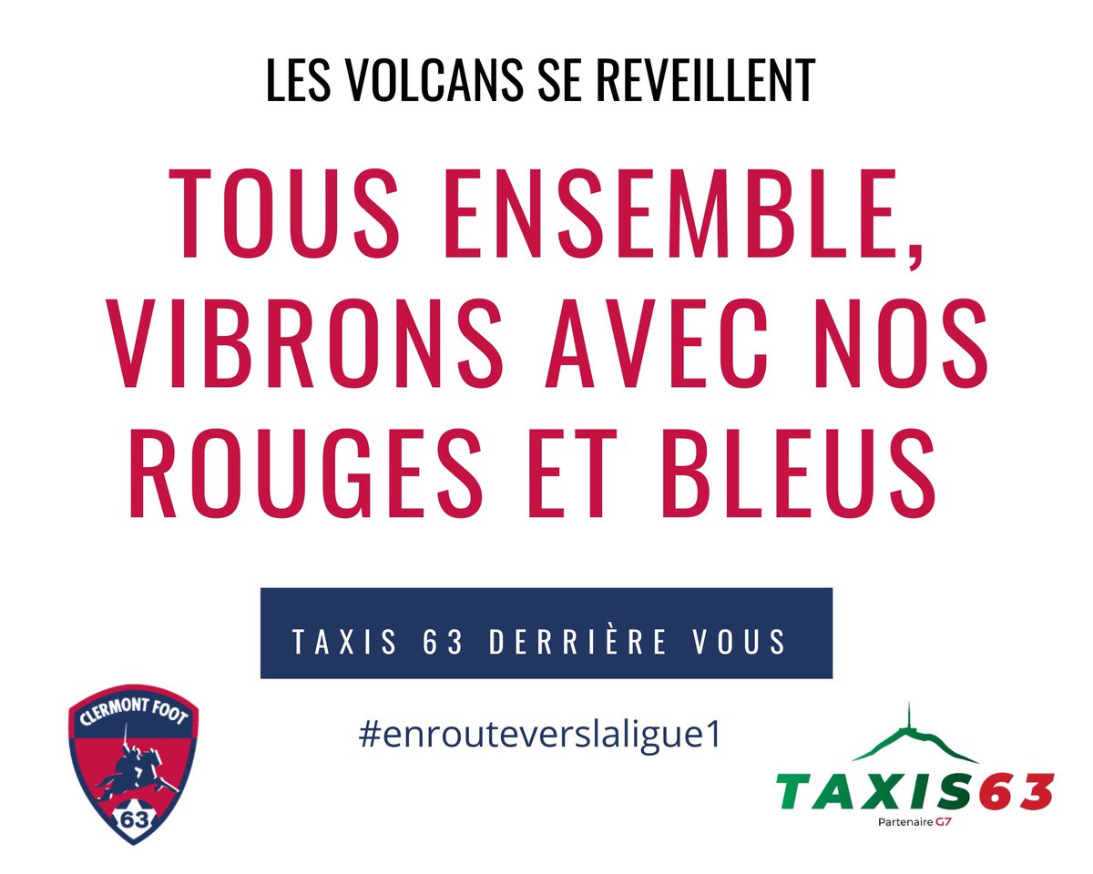 taxis_63's tweet photo. 🔴Superbe victoire🔵
#enrouteverslaligue1 #TousDerrièreClermont https://t.co/IzUdBsNzcZ