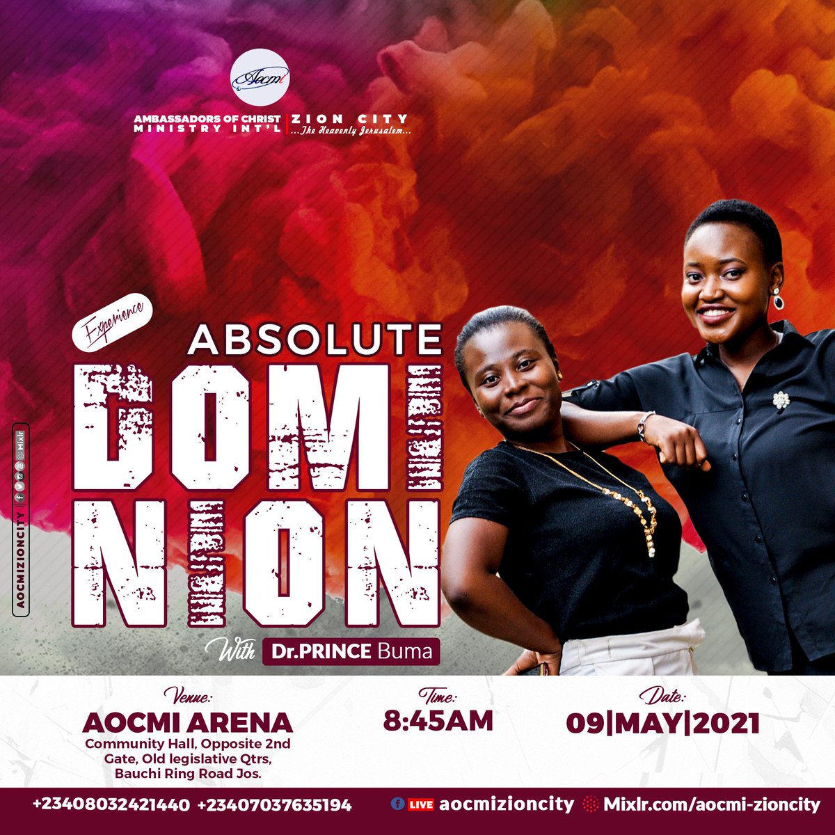 aocmizioncity's tweet image. Join our Dear Man of God DR PRINCE BUMA tomorrow for an exciting time

Online and On Ground
Tell Someone to tell Someone

#2021AbsoluteDominion
#Ppteaching
#AOCMIglobal
#ZionCityNation
#TheSuperMegaChurch
#TheSupernaturalAdvantage
#TheHeavenlyJerusalem
