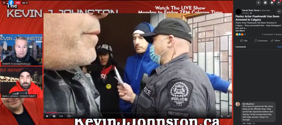 Kevin Johnston, in reaction, makes more threats towards AHDS including a suggestion that he will arm himself and visit AHS workers' homes personally. I'll see what I can do about getting those clips when the livestream ends. 6/