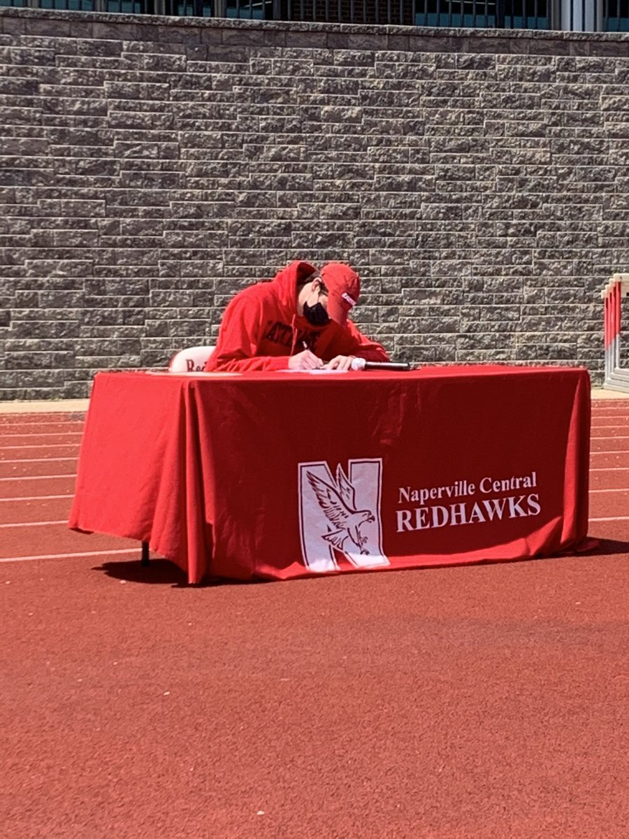 Spring signing day at Naperville Central yesterday!  Thankful the school was able to celebrate all these student athletes!  Can’t wait! <a href="/Carthage_FB/">Carthage Football</a> next chapter!  
<a href="/CoachDustinHass/">Dustin Hass</a>