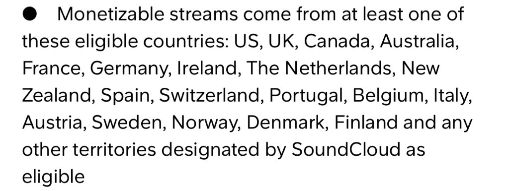 There are also only certain fans that can benefit SoundCloud artists through the Premier program (refer below) However, artists from anywhere in the world that accepts paypal can profit from these listeners