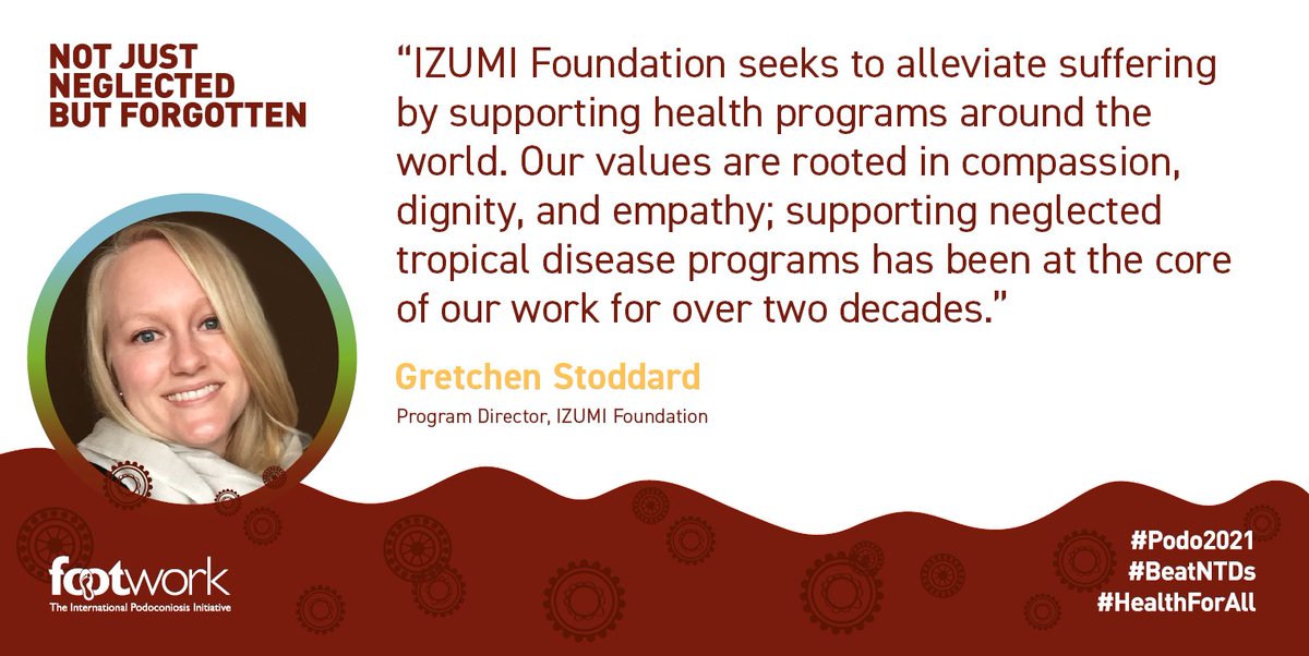 PodoDotOrg's tweet photo. Achieving the #2030NTDRoadMap requires long-term trusting partnerships between communities, ministries of health, implementing organisations & funders
Join the #Podo2021 panel to hear how funders are supporting cross-cutting approaches to strengthen #UHC
https://t.co/85SDVRagcG https://t.co/9fC9JplzXE