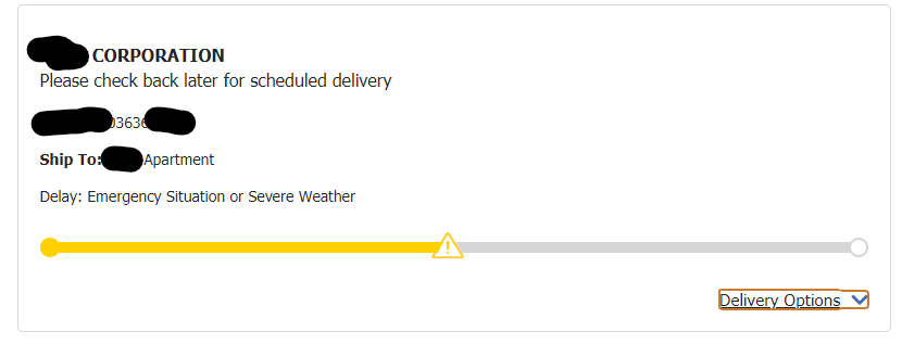 hyphonetics's tweet photo. @UPSHelp @UPS My package was supposed to be delivered 2 days ago, now I can't see ANY information about where it is, or how long it might be delayed. WTF is this? https://t.co/A7QPKkUun6