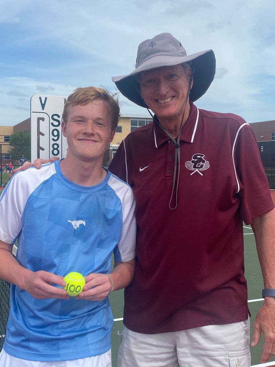 CoachGoll's tweet photo. Introducing Max Shaffer
Newest Member of the 100 Win Club
Congratulations!.....
BTW
5A Regional Doubles Champion as well with partner Reed McHenry. https://t.co/j0dqvHLSBL