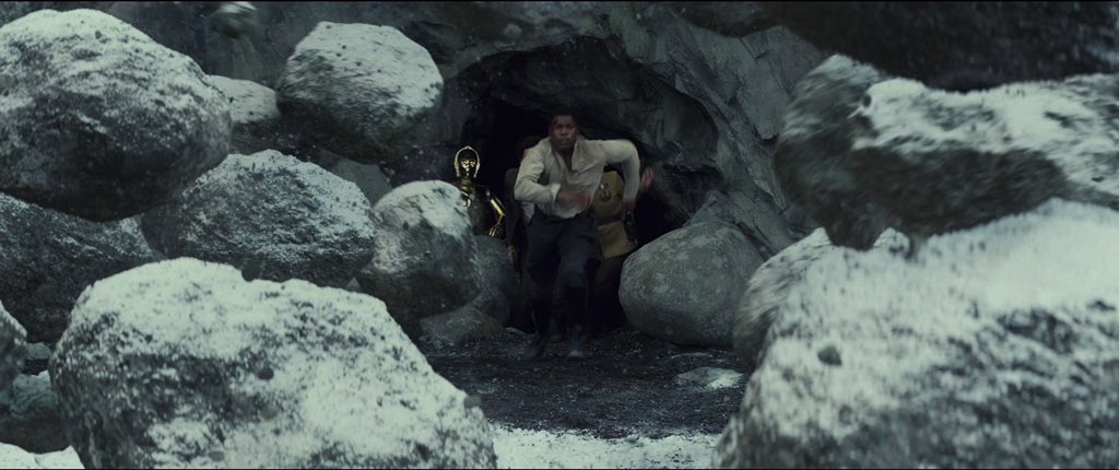 When they reunite in tlj, as Rey lifts the rocks, when Finn starts running towards her, the rocks float from his way. The force has reunited them again.